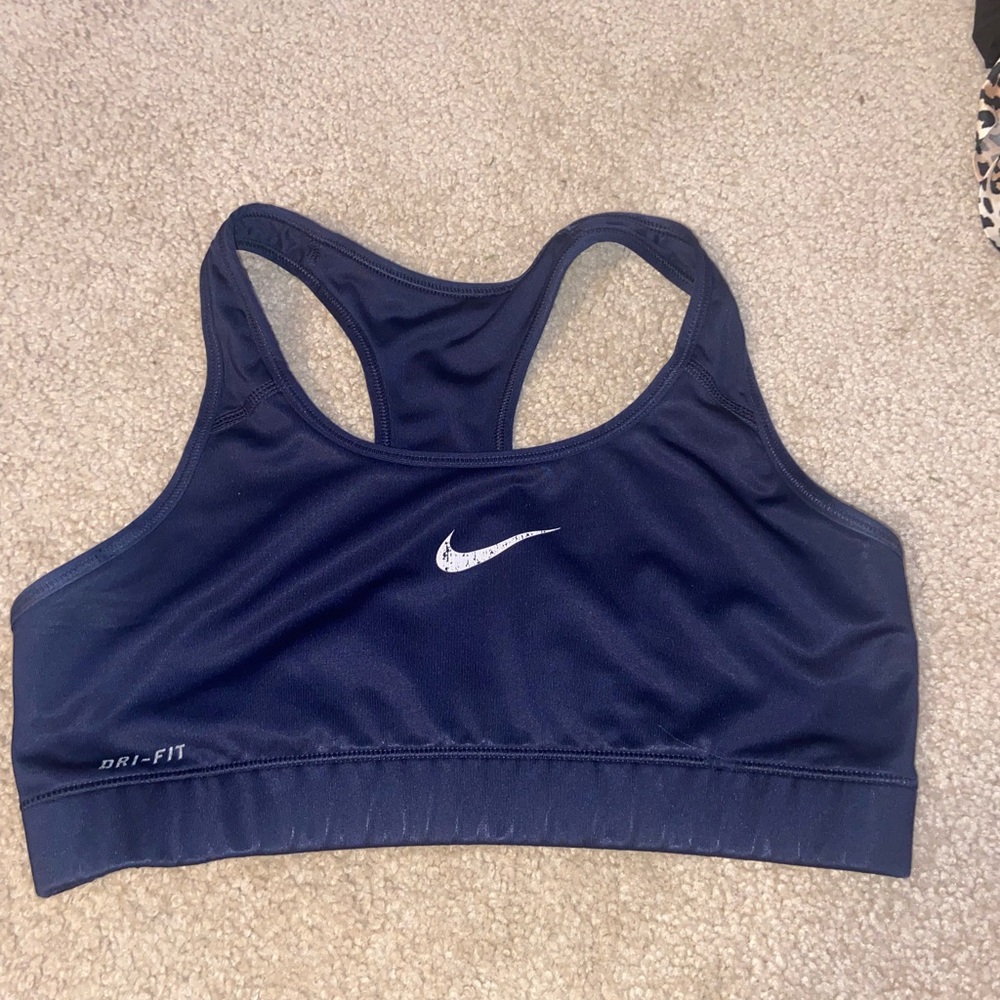 Navy blue sports bra